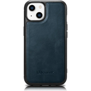 Kup Etui iCarer Leather Oil Wax MagSafe Apple iPhone 14 Plus / 15 Plus modré - ICR431 - {ean13} - Sklep Home Screen