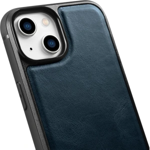 Kup Etui iCarer Leather Oil Wax MagSafe Apple iPhone 14 Plus / 15 Plus modré - ICR431 - {ean13} - Sklep Home Screen