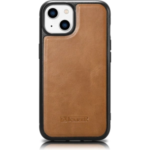 Kup Etui iCarer Leather Oil Wax MagSafe Apple iPhone 14 Plus / 15 Plus světle hnědý - ICR432 - {ean13} - Sklep Home Screen