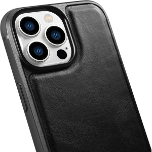 Kup Etui iCarer Leather Oil Wax MagSafe Apple iPhone 14 Pro Max černé - ICR433 - {ean13} - Sklep Home Screen