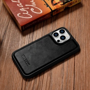 Kup Etui iCarer Leather Oil Wax MagSafe Apple iPhone 14 Pro Max černé - ICR433 - {ean13} - Sklep Home Screen