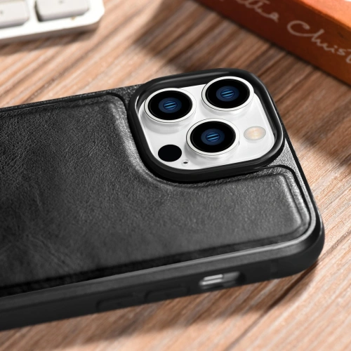 Kup Case iCarer Lederölwachs MagSafe Apple iPhone 14 Pro Max schwarz - ICR433 - {ean13} - Sklep Home Screen