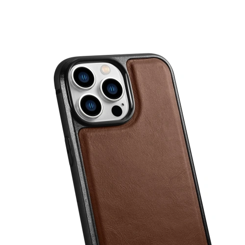 Kup Etui iCarer Leather Oil Wax MagSafe Apple iPhone 14 Pro Max brązowy - ICR434 - {ean13} - Sklep Home Screen