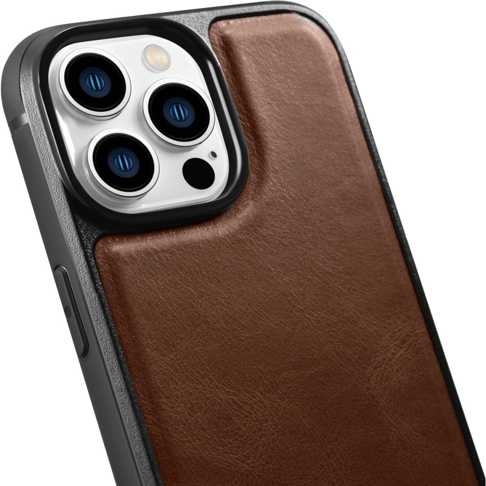 Etui iCarer Leather Oil Wax MagSafe Apple iPhone 14 Pro Max brązowy
