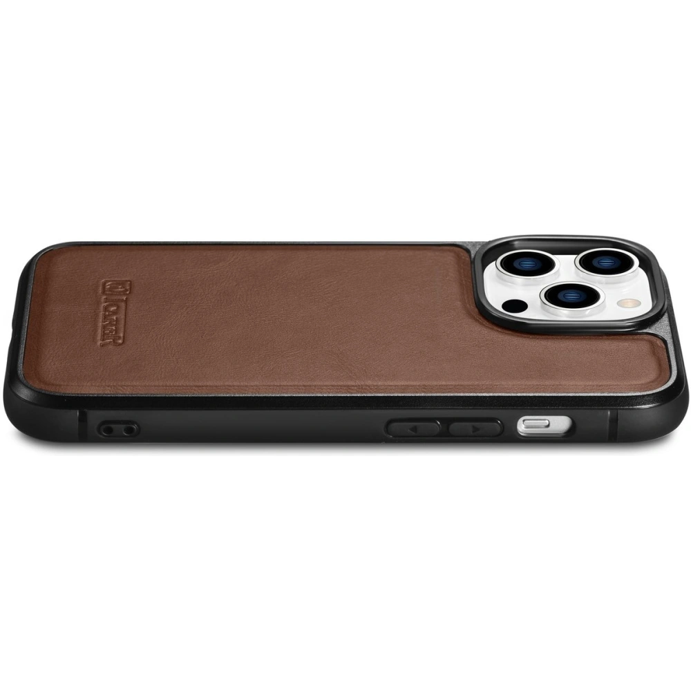 Etui iCarer Leather Oil Wax MagSafe Apple iPhone 14 Pro Max brązowy