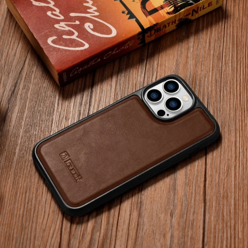 Kup Case iCarer Lederölwachs MagSafe Apple iPhone 14 Pro Max braun - ICR434 - {ean13} - Sklep Home Screen