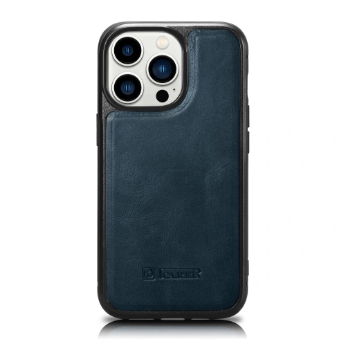 Kup Etui iCarer Leather Oil Wax MagSafe Apple iPhone 14 Pro Max niebieski - ICR435 - {ean13} - Sklep Home Screen