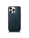 Husă iCarer Leather Oil Wax MagSafe Apple iPhone 14 Pro Max albastru
