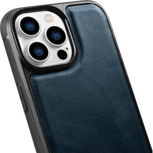 Kup Etui iCarer Leather Oil Wax MagSafe Apple iPhone 14 Pro Max modrý - ICR435 - {ean13} - Sklep Home Screen