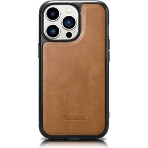 Kup Etui iCarer Leather Oil Wax MagSafe Apple iPhone 14 Pro Max jasně hnědý - ICR436 - {ean13} - Sklep Home Screen