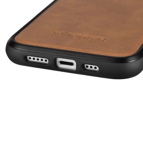 Kup Case iCarer Leder Öl Wachs MagSafe Apple iPhone 14 Pro Max hellbraun - ICR436 - {ean13} - Sklep Home Screen