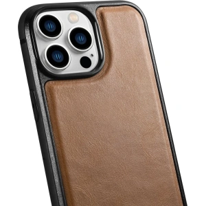 Kup Etui iCarer Leather Oil Wax MagSafe Apple iPhone 14 Pro Max jasně hnědý - ICR436 - {ean13} - Sklep Home Screen