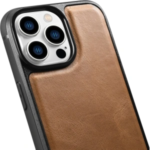 Kup Etui iCarer Leather Oil Wax MagSafe Apple iPhone 14 Pro Max jasně hnědý - ICR436 - {ean13} - Sklep Home Screen