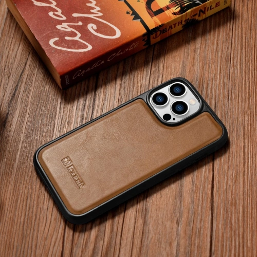 Kup Case iCarer Leder Öl Wachs MagSafe Apple iPhone 14 Pro Max hellbraun - ICR436 - {ean13} - Sklep Home Screen