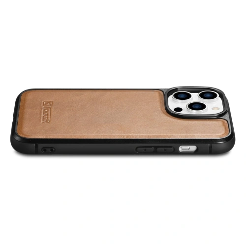 Kup Case iCarer Leder Öl Wachs MagSafe Apple iPhone 14 Pro Max hellbraun - ICR436 - {ean13} - Sklep Home Screen