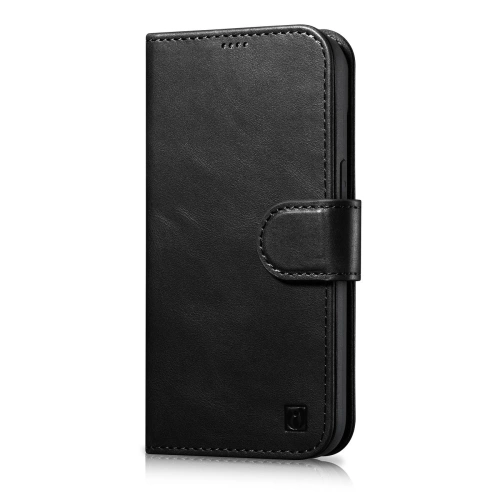 Kup Case iCarer Öl-Wachs Geldbörse Anti-RFID 2in1 Apple iPhone 14 schwarz - ICR437 - {ean13} - Sklep Home Screen