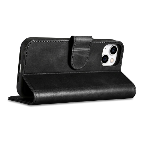 Kup Case iCarer Öl-Wachs Geldbörse Anti-RFID 2in1 Apple iPhone 14 schwarz - ICR437 - {ean13} - Sklep Home Screen