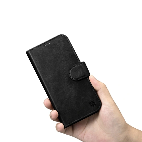 Buy iCarer Oil Wax Wallet Anti-RFID 2in1 Apple iPhone 14 black - ICR437 - {ean13} - Home Screen Store Europe