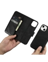 Kup Case iCarer Öl-Wachs Geldbörse Anti-RFID 2in1 Apple iPhone 14 schwarz - ICR437 - {ean13} - Sklep Home Screen