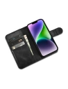 Kup Case iCarer Öl-Wachs Geldbörse Anti-RFID 2in1 Apple iPhone 14 schwarz - ICR437 - {ean13} - Sklep Home Screen