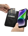 Kup Case iCarer Öl-Wachs Geldbörse Anti-RFID 2in1 Apple iPhone 14 schwarz - ICR437 - {ean13} - Sklep Home Screen