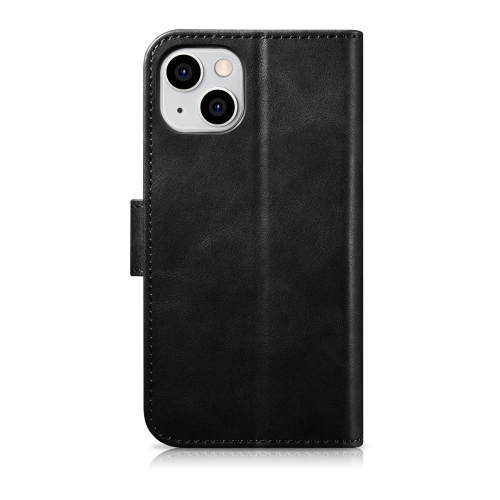 Kup Case iCarer Öl-Wachs Geldbörse Anti-RFID 2in1 Apple iPhone 14 schwarz - ICR437 - {ean13} - Sklep Home Screen