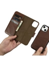 Kup Etui iCarer Oil Wax Wallet Anti-RFID 2in1 Apple iPhone 14 hnědý - ICR438 - {ean13} - Sklep Home Screen