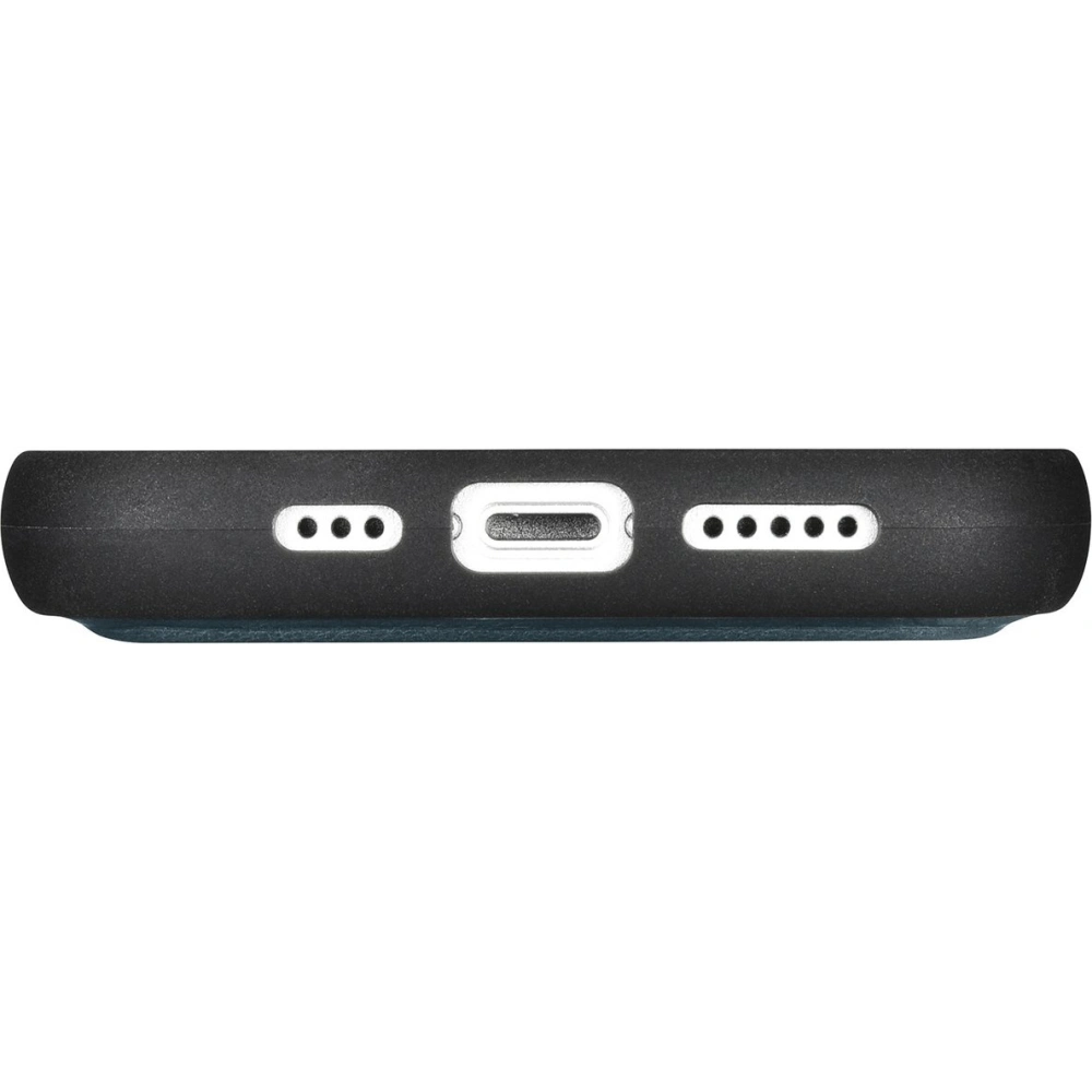 Etui iCarer Oil Wax Wallet Anti-RFID 2in1 Apple iPhone 14 niebieski