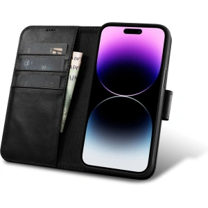 Kup Etui iCarer Oil Wax Wallet Anti-RFID 2in1 Apple iPhone 14 Pro černé - ICR441 - {ean13} - Sklep Home Screen