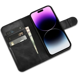 Kup Etui iCarer Oil Wax Wallet Anti-RFID 2in1 Apple iPhone 14 Pro černé - ICR441 - {ean13} - Sklep Home Screen