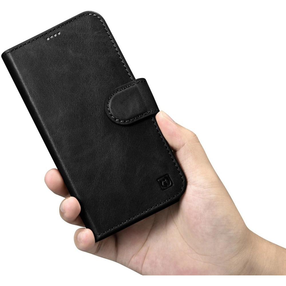 Etui iCarer Oil Wax Wallet Anti-RFID 2in1 Apple iPhone 14 Pro czarny