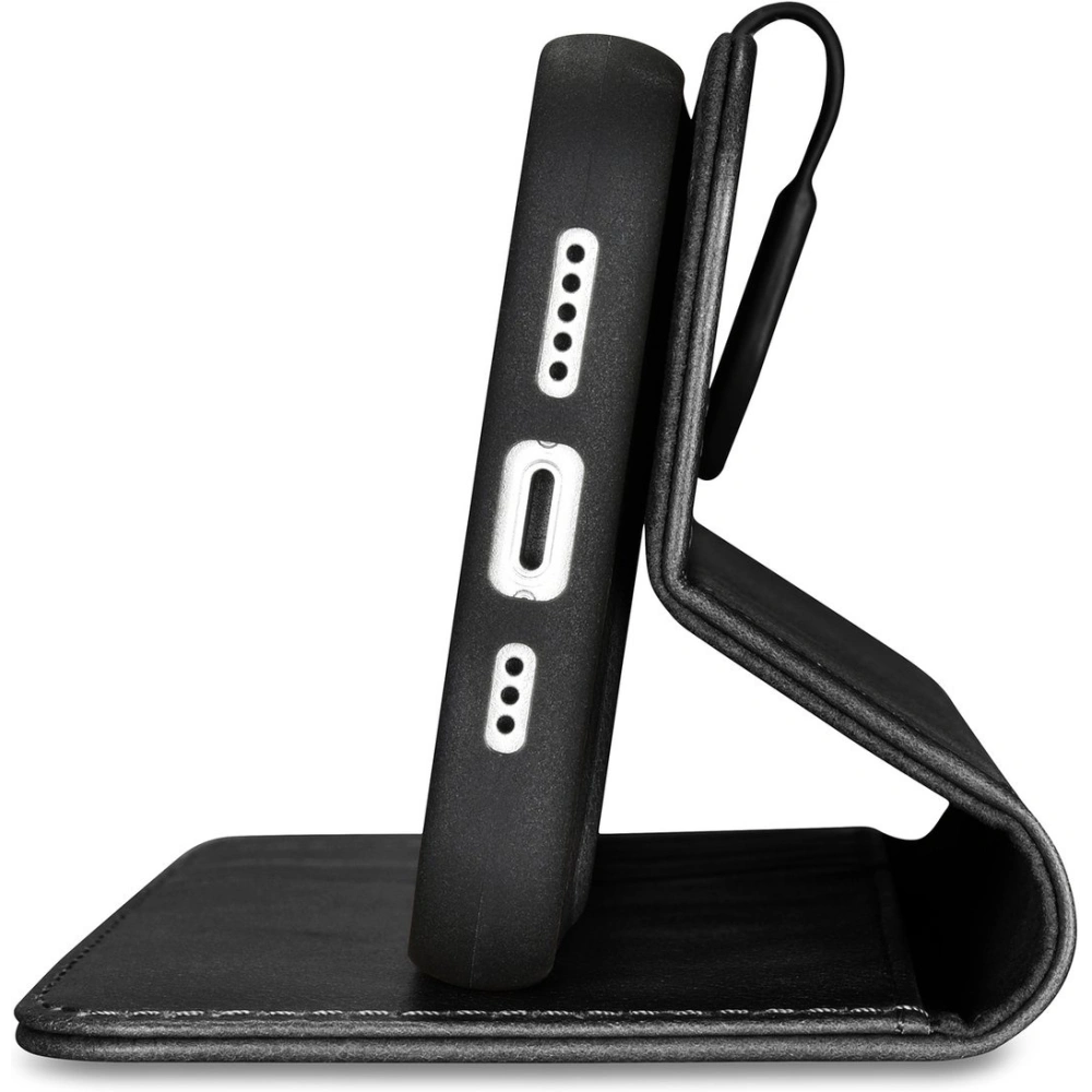 Etui iCarer Oil Wax Wallet Anti-RFID 2in1 Apple iPhone 14 Pro czarny