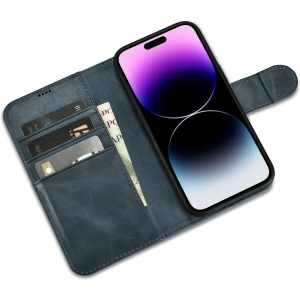 Kup Etui iCarer Oil Wax Wallet Anti-RFID 2in1 Apple iPhone 14 Pro modrý - ICR443 - {ean13} - Sklep Home Screen