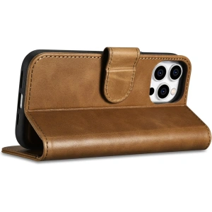 Kup Etui iCarer Oil Wax Wallet Anti-RFID 2in1 Apple iPhone 14 Pro světle hnědá - ICR444 - {ean13} - Sklep Home Screen