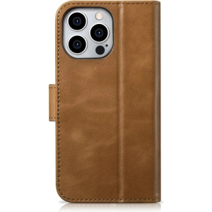 Kup Etui iCarer Oil Wax Wallet Anti-RFID 2in1 Apple iPhone 14 Pro světle hnědá - ICR444 - {ean13} - Sklep Home Screen