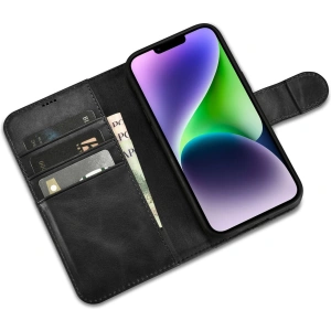 Kup Etui iCarer Oil Wax Wallet Anti-RFID 2in1 Apple iPhone 14 Plus / 15 Plus černé - ICR445 - {ean13} - Sklep Home Screen