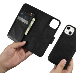 Kup Etui iCarer Oil Wax Wallet Anti-RFID 2in1 Apple iPhone 14 Plus / 15 Plus černé - ICR445 - {ean13} - Sklep Home Screen
