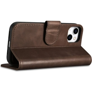 Kup Etui iCarer Oil Wax Wallet Anti-RFID 2in1 Apple iPhone 14 Plus / 15 Plus hnědá - ICR446 - {ean13} - Sklep Home Screen