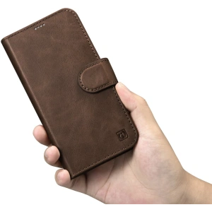 Kup Etui iCarer Oil Wax Wallet Anti-RFID 2in1 Apple iPhone 14 Plus / 15 Plus hnědá - ICR446 - {ean13} - Sklep Home Screen