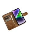 Kup Husă iCarer Oil Wax Wallet Anti-RFID 2în1 pentru Apple iPhone 14 Plus / 15 Plus maro deschis - ICR448 - {ean13} - Sklep Home Screen