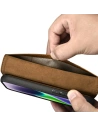 Kup Husă iCarer Oil Wax Wallet Anti-RFID 2în1 pentru Apple iPhone 14 Plus / 15 Plus maro deschis - ICR448 - {ean13} - Sklep Home Screen