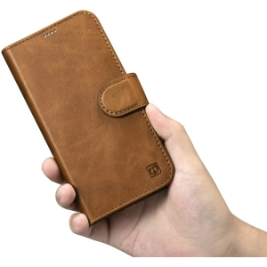 Kup Etui iCarer Oil Wax Wallet Anti-RFID 2in1 Apple iPhone 14 Plus / 15 Plus světle hnědá - ICR448 - {ean13} - Sklep Home Screen