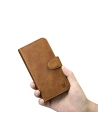 Kup Husă iCarer Oil Wax Wallet Anti-RFID 2în1 pentru Apple iPhone 14 Plus / 15 Plus maro deschis - ICR448 - {ean13} - Sklep Home Screen