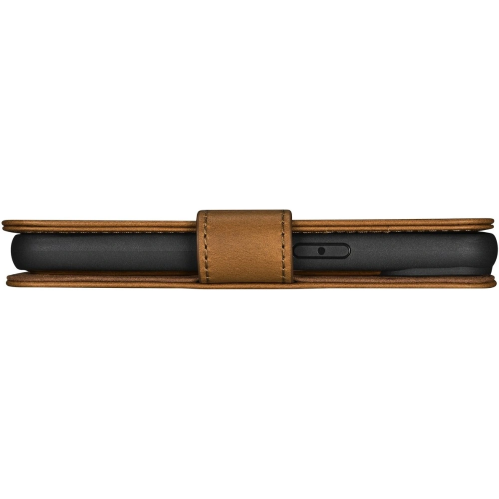 Etui iCarer Oil Wax Wallet Anti-RFID 2in1 Apple iPhone 14 Plus / 15 Plus jasnobrązowy