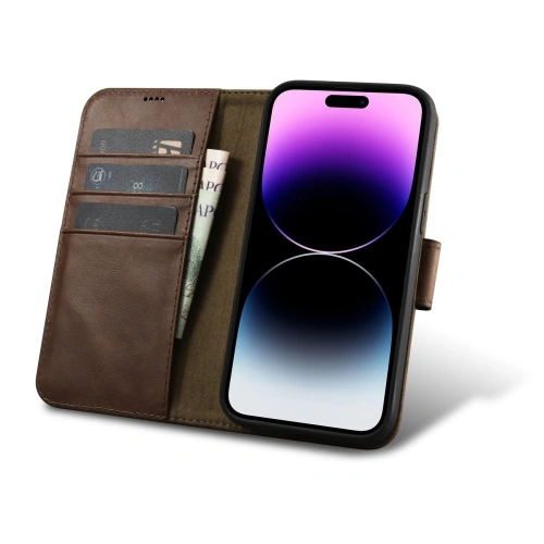 Kup Etui iCarer Oil Wax Wallet Anti-RFID 2in1 Apple iPhone 14 Pro Max hnědý - ICR450 - {ean13} - Sklep Home Screen