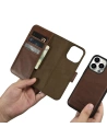 Kup Etui iCarer Oil Wax Wallet Anti-RFID 2in1 Apple iPhone 14 Pro Max hnědý - ICR450 - {ean13} - Sklep Home Screen