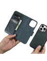 Kup Etui iCarer Oil Wax Wallet Anti-RFID 2in1 Apple iPhone 14 Pro Max modrý - ICR451 - {ean13} - Sklep Home Screen