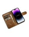 Kup Etui iCarer Oil Wax Wallet Anti-RFID 2in1 Apple iPhone 14 Pro Max jasně hnědý - ICR452 - {ean13} - Sklep Home Screen
