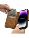 Kup Case iCarer Öl Wachs Geldbörse Anti-RFID 2in1 Apple iPhone 14 Pro Max hellbraun - ICR452 - {ean13} - Sklep Home Screen