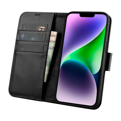 Kup Carcasă iCarer Wallet Anti-RFID 2in1 Apple iPhone 14 negru - ICR453 - {ean13} - Sklep Home Screen